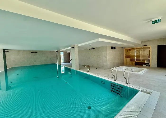 D207 Classik Z Z Basenem, Sauna, Jacuzzi, Przy Samej Plazy - 5d 아파트